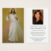 メモリアルロスカヴィーディン慈悲祈りの言葉同情カード (正面&裏面)