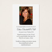 メモリアルロスカヴィーディン慈悲祈りの言葉同情カード (裏面)