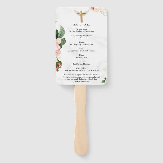 メモリアルロージーお祝いオブライフハンドファン ハンドファン (裏面)