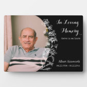 メモリアルヴィンテージ花記念写真 フォトプラーク (正面)