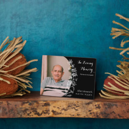 メモリアルヴィンテージ花記念写真 フォトプラーク