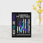 メモリアル兄 自殺意識予防アメリカ カード (黄色い花)