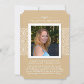 メモリアル写真ありがとう金ゴールド多分POSAL 案内状 (正面)