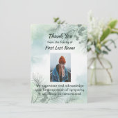 メモリアル写真お祝いの生活ありがとう サンキューカード (スタンド正面)