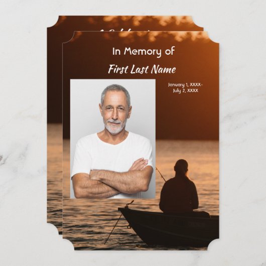 メモリアル写真お祝いの生活，招待状 招待状 (正面/裏面)