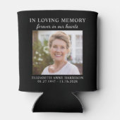 メモリアル写真お祝い・オブ・ライフ・ブラック 缶クーラー (裏面)