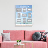 メモリアル写真のコラージュと海背景 キャンバスプリント (インサイチュ (リビング))