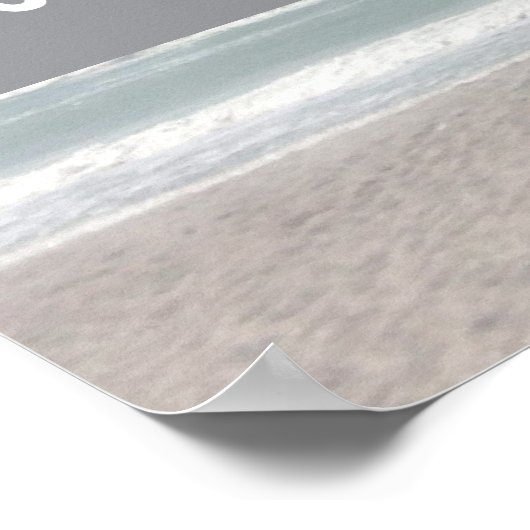 メモリアル写真のコラージュと海背景 ポスター (角)