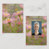 メモリアル写真アスター庭園の花 名刺 (正面/裏面)