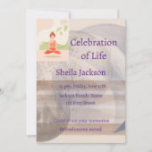 メモリアル写真カスタムヨガフィットネス瞑想 招待状 (正面)