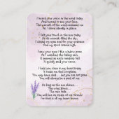 メモリアル写真カスタムラベンダーガーデンフラワー 名刺 (正面)