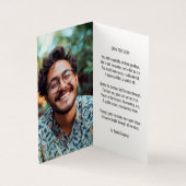 メモリアル写真カードが早すぎる葬儀詩 (内部)