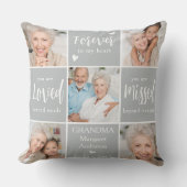メモリアル写真コラージュ6記念パーソナライズされた資料 クッション (正面)