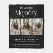 メモリアル写真コラージュ「愛する記憶の中」 フリースブランケット (正面)