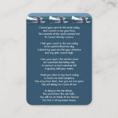 メモリアル写真ブッシュ飛行機記念パイロット 名刺 (正面)