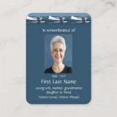 メモリアル写真ブッシュ飛行機記念パイロット 名刺 (裏面)