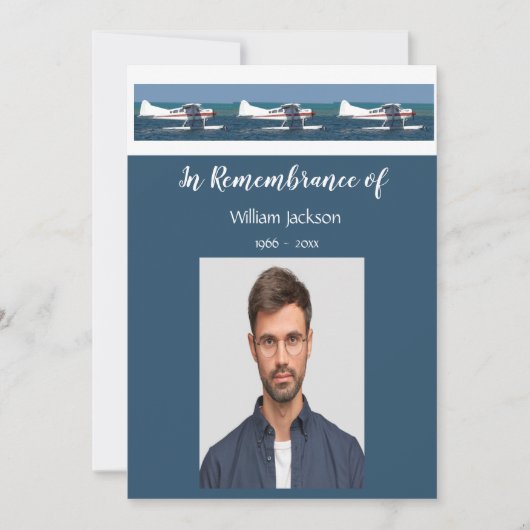 メモリアル写真ブッシュ飛行機記念パイロット 招待状 (正面)