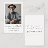 メモリアル写真ミニマル記念 名刺 (正面/裏面)