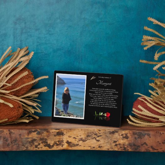 メモリアル写真名トリビュートスピリチュアル記憶 フォトプラーク (側面)
