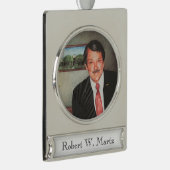 メモリアル写真名特別タイムレス記念 シルバープレートバナーオーナメント (右)