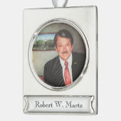 メモリアル写真名特別タイムレス記念 シルバープレートバナーオーナメント (左)