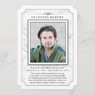 メモリアル写真悔やみや弔慰ありがとう – Music Notes サンキューカード