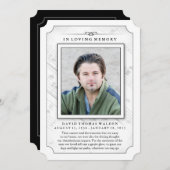 メモリアル写真悔やみや弔慰ありがとう – Music Notes サンキューカード (正面/裏面)