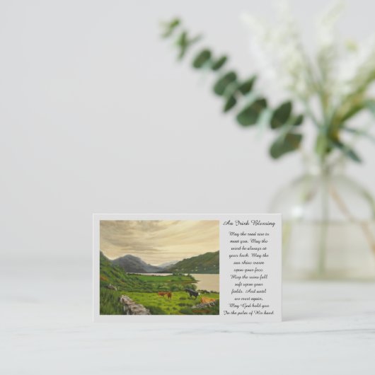 メモリアル写真悔やみや弔慰祈りの言葉カード 名刺 (スタンド正面)