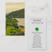 メモリアル写真悔やみや弔慰祈りの言葉カード 名刺 (正面/裏面)