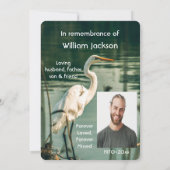 メモリアル写真招待状エグレットウォーターバード 招待状 (裏面)