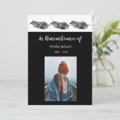 メモリアル写真招待状グラフィックアートフェザートバル 招待状 (スタンド正面)