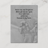 メモリアル写真消防士の消防士の救出 名刺 (正面)