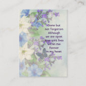 メモリアル写真白ゆり園の花 名刺 (正面)