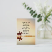 メモリアル写真祈りの言葉ウェスタンホースバックライディング 名刺 (スタンド正面)