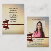 メモリアル写真祈りの言葉ウェスタンホースバックライディング 名刺 (正面/裏面)