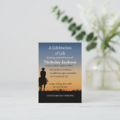 メモリアル写真祈りの言葉ウェスタンホースバックライディングB 名刺 (スタンド正面)