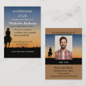 メモリアル写真祈りの言葉ウェスタンホースバックライディングB 名刺 (正面/裏面)