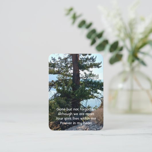 メモリアル写真祈りの言葉オールドツリーフォレストワイルダネス 名刺 (スタンド正面)