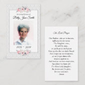 メモリアル写真祈りの言葉カード |主の祈りの言葉 名刺 (正面/裏面)