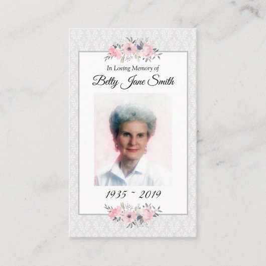 メモリアル写真祈りの言葉カード |主の祈りの言葉 名刺 (正面)