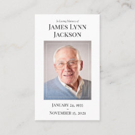 メモリアル写真祈りの言葉カード |無料 名刺