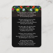 メモリアル写真祈りの言葉ガーデナーガーデニングプリムラ 名刺 (正面)