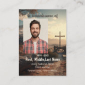 メモリアル写真祈りの言葉クリスチャンクロスマウンテン 名刺 (裏面)