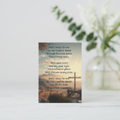 メモリアル写真祈りの言葉クリスチャンクロスマウンテン 名刺 (スタンド正面)