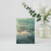 メモリアル写真祈りの言葉クリスチャンクロスマウンテン 名刺 (スタンド正面)