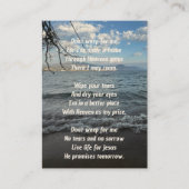 メモリアル写真祈りの言葉シー海レイクビーチ 名刺 (正面)