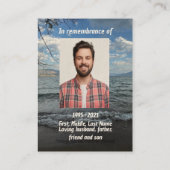 メモリアル写真祈りの言葉シー海レイクビーチ 名刺 (裏面)