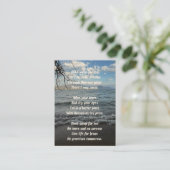 メモリアル写真祈りの言葉シー海レイクビーチ 名刺 (スタンド正面)