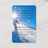 メモリアル写真祈りの言葉スキースキーヤースキーマウンテン 名刺 (正面)