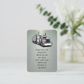 メモリアル写真祈りの言葉セミトラックトラクター – トレーラー 名刺 (スタンド正面)